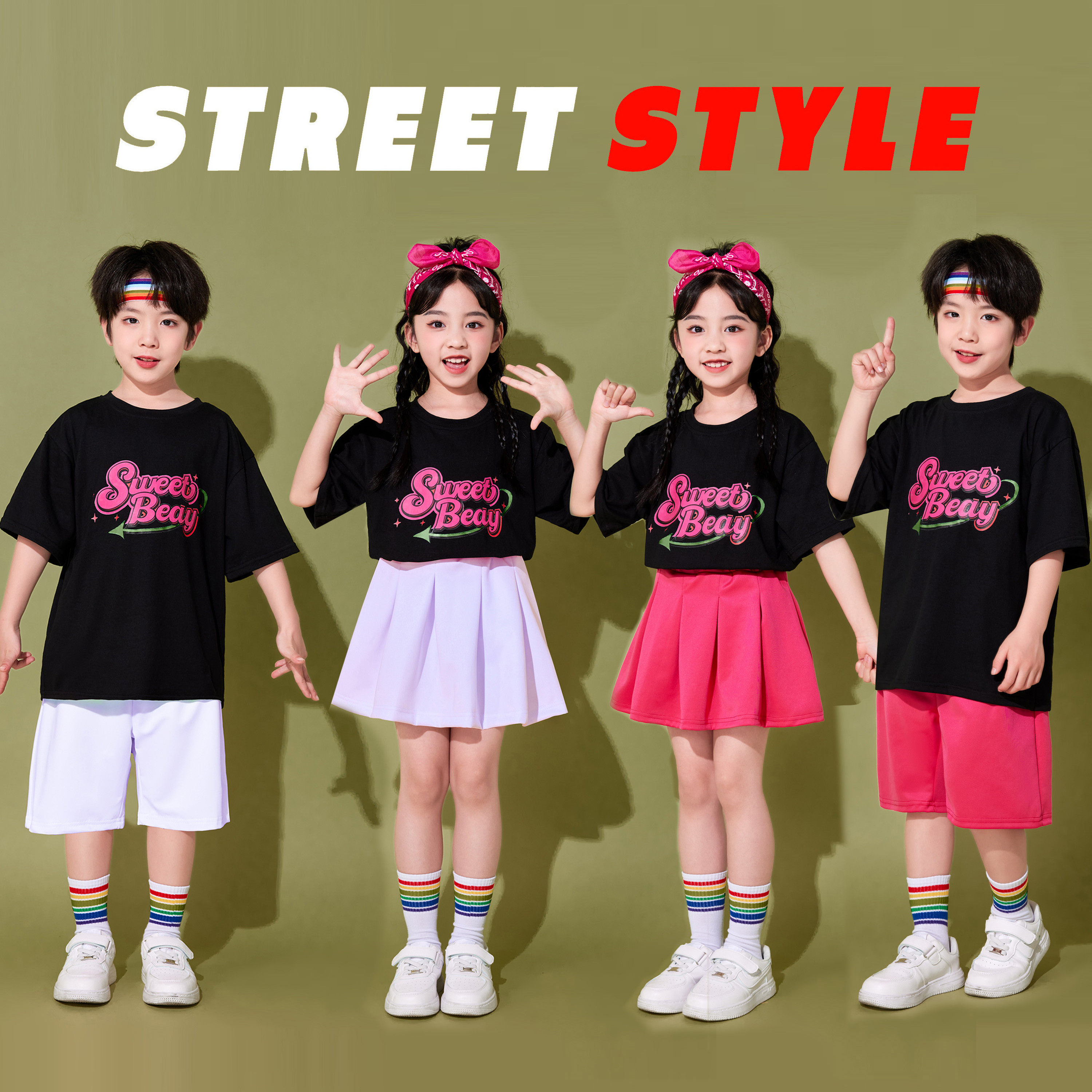 六一儿童节演出服装幼儿园表演服小学生运动会开幕式啦啦队舞蹈服 - 实物图