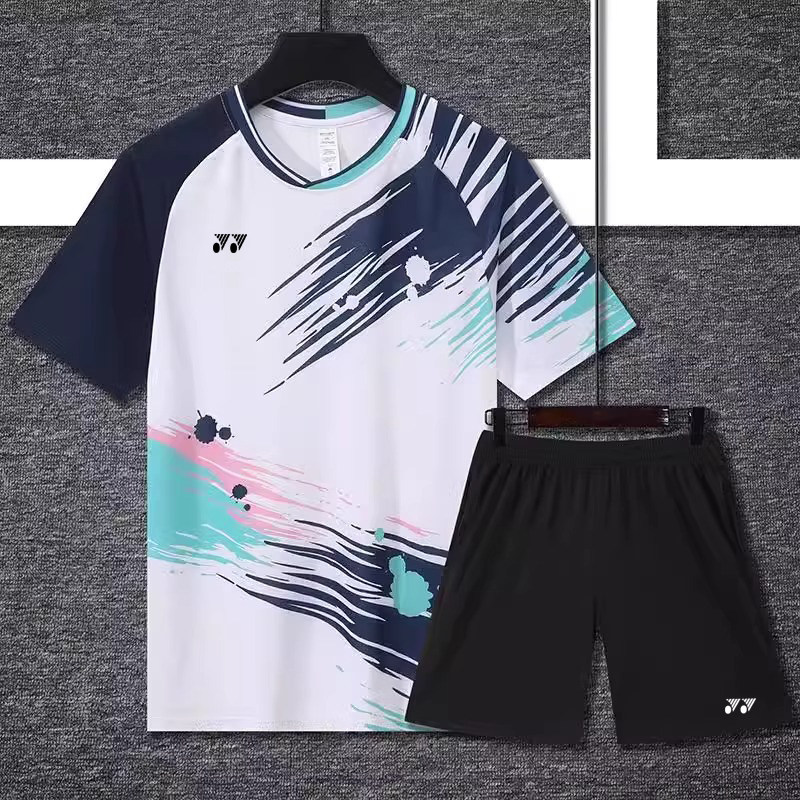 威克多羽毛球服套装速干透气