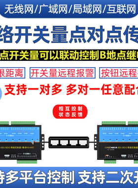局域网开关量点对点远程无线对传传输收发控制双向反馈继电器开关