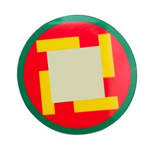 万字符万贴纸4厘米PVC潘氏万字福太极八卦手机贴黄红白绿黑五色贴