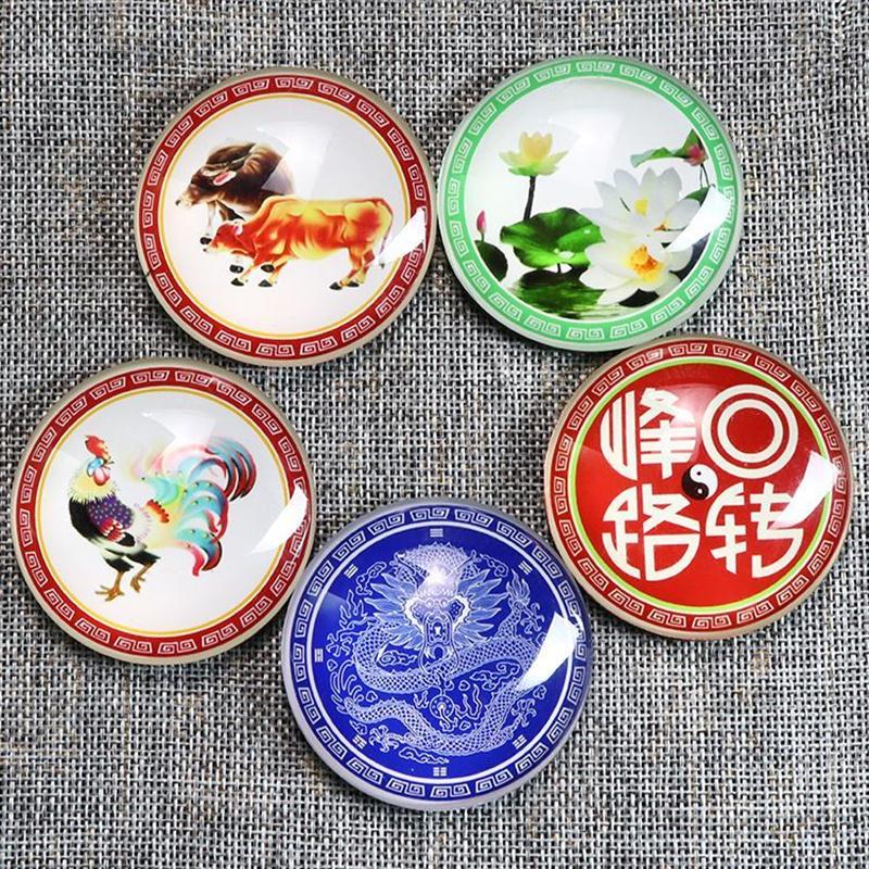 青龙牌公鸡图白荷花峰回路转牛图家居摆件冰箱贴带磁铁送双面胶