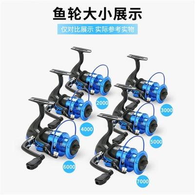 纺车轮塑料电镀头渔轮鱼线轮鱼轮海杆抛竿轮渔线轮渔具远投纺车轮