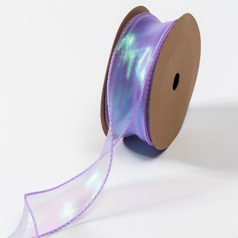 新款幻彩鱼尾纱 北极光纱带 彩色炫彩丝带鲜花花束包装带包花网纱