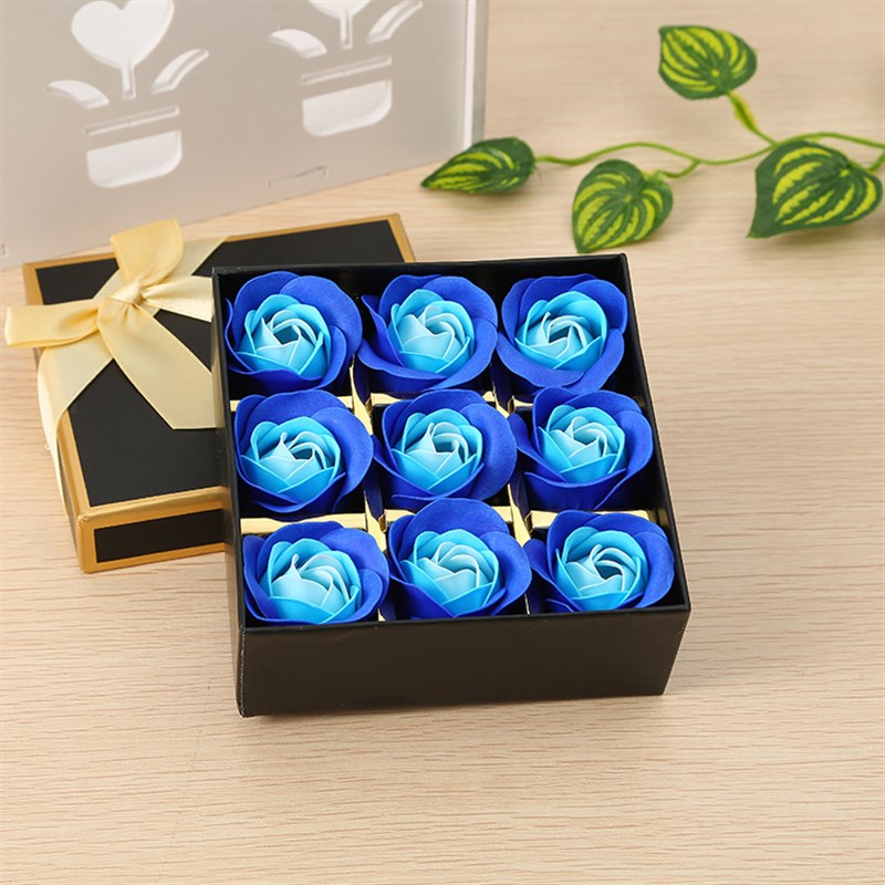 9朵香皂花玫瑰花巧克力礼盒 母亲节情人节开业庆功祝贺小礼物