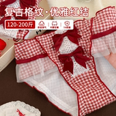 女士 女胖妹妹加肥加大纯棉裆2026新款 大码 蕾丝红色本命年中腰内裤