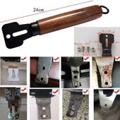 实木锅把手通用木头炒锅手柄马勺双孔用炒菜锅把子隔热电磁炉锅具