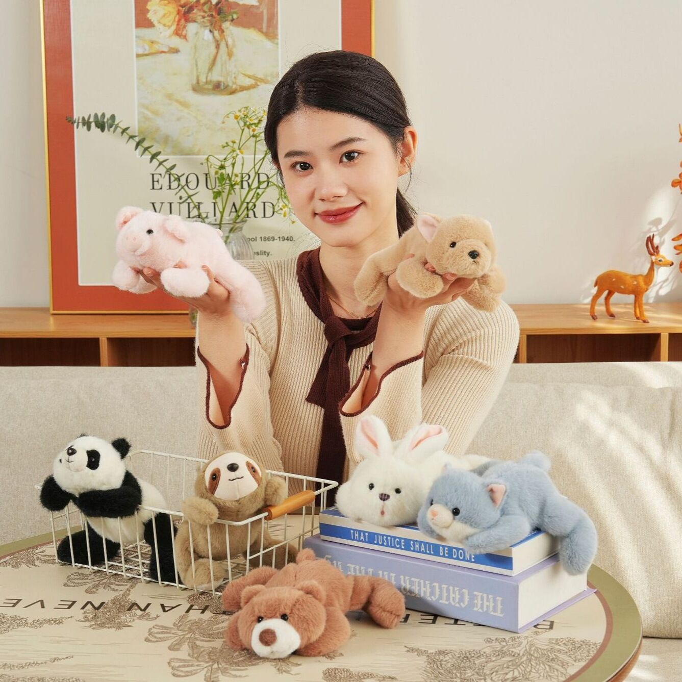 新款可爱小兔子毛绒玩具猪猪玩偶手宠系列掌中熊儿童安抚哄睡