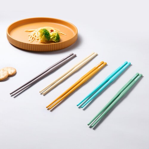 优圣美帝双十汇新款批发家用高颜值厨房饭店悬浮翘头合金筷子10