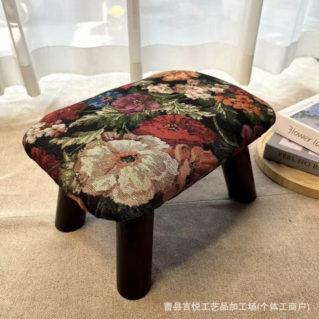 现货小矮凳布艺复古儿童