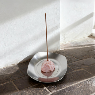 香托香插工业风原石线香香插底座香薰金属托盘书房小众摆件送礼物