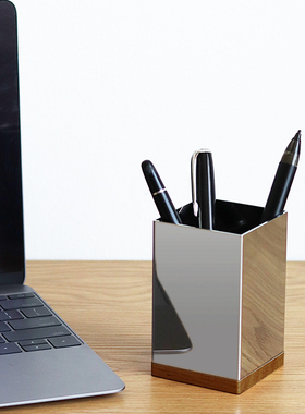 XEMO北欧风铝合金笔插笔筒桌面收纳盒办公文具现代简约金属