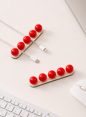 XEMO数据线电源线收纳桌面固定理线器集线器绕线器卡线神器