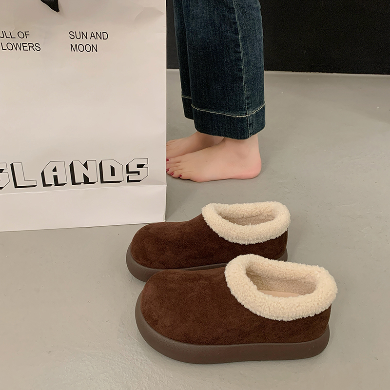 2025冬季新款加绒保暖毛毛鞋