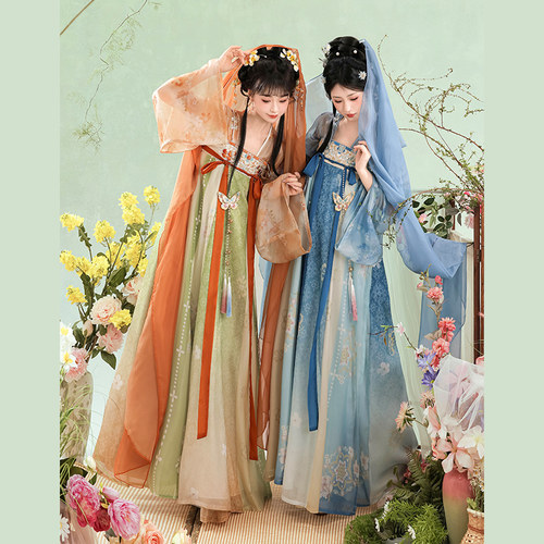花槿轩唐制汉服女日常姐妹夏款