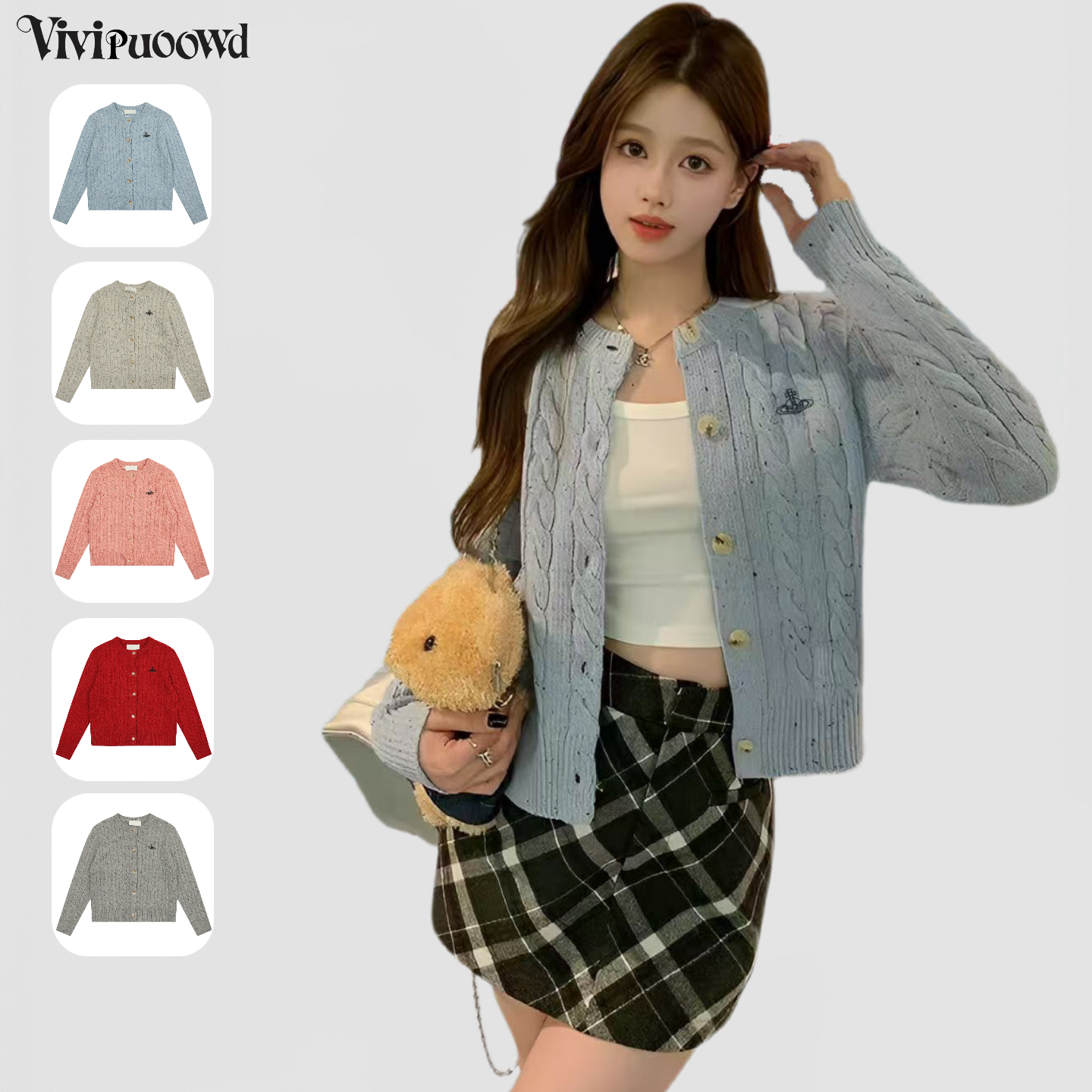 24ss加厚针织开衫土星毛衣