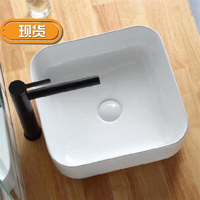 台上洗手盆单盆创◆定制◆意单面金边水盆小尺寸30公分后面台上式