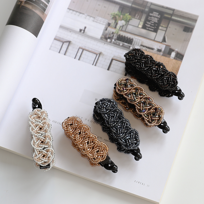 串珠小号防滑带齿香蕉夹后脑勺