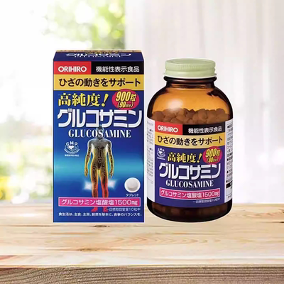 日本欧立喜乐氨糖软骨素ORIHIRO氨基葡萄糖900粒养护关节膝盖疼