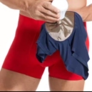 银纤维男士 莫代尔抗菌抑菌透气护腰防辐射四角平角短 内裤