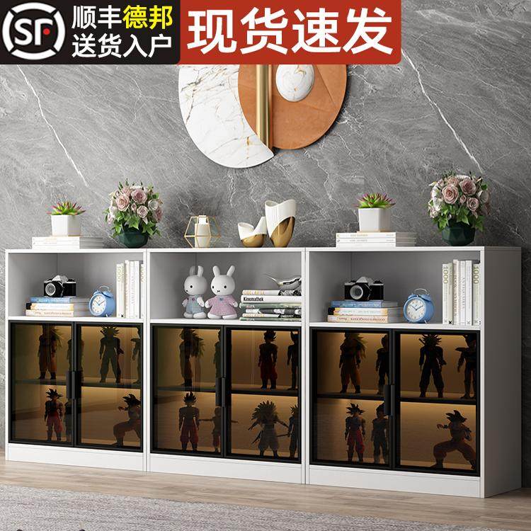文件柜玻璃门手办展示柜书柜家用