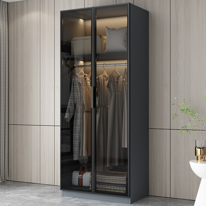 金斗经济款家用简约玻璃门衣柜