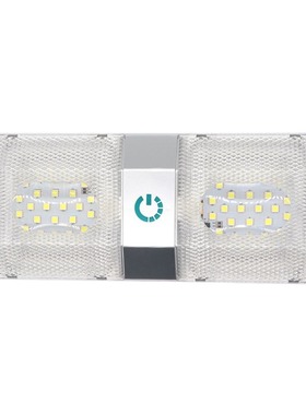 48LED双灯白光无极触控可调光车内阅读灯 6000-6500k 一件代发