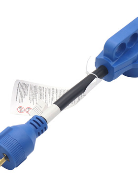 美式房车旅居车蓝色电源充电线3针带手柄 30A转50A 125/250v