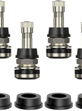 4 件 TR-416 金属阀杆外部安装,金属阀杆适合 0.453 和 0.625 英