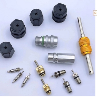 R134a聚四氟乙烯密封制冷空调服务 R12 空调阀芯套件 盖子阀门AC