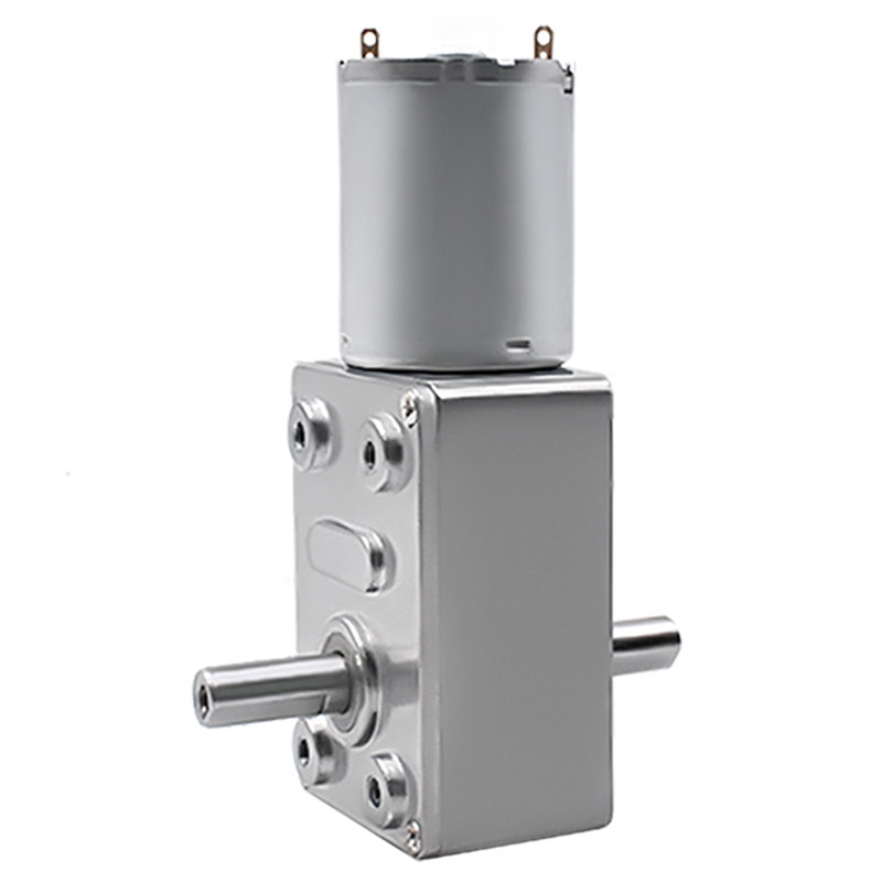 jgy-370涡轮蜗杆双出轴调速马达 微型直流减速小电机自锁6v12v24v