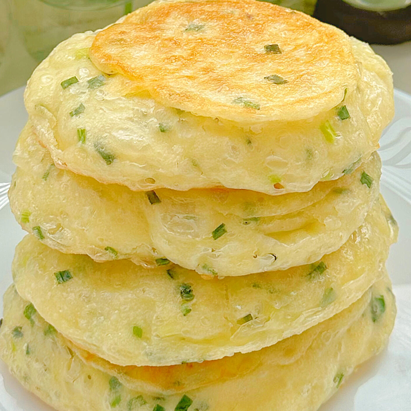 发面葱油饼手工制作老式面点美味千层现烙营养早餐方便