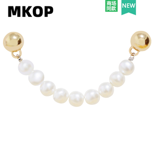 花适配Crocs 扣配件珍珠链条鞋 Cross 配饰diy高级感鞋 Mkop洞洞鞋