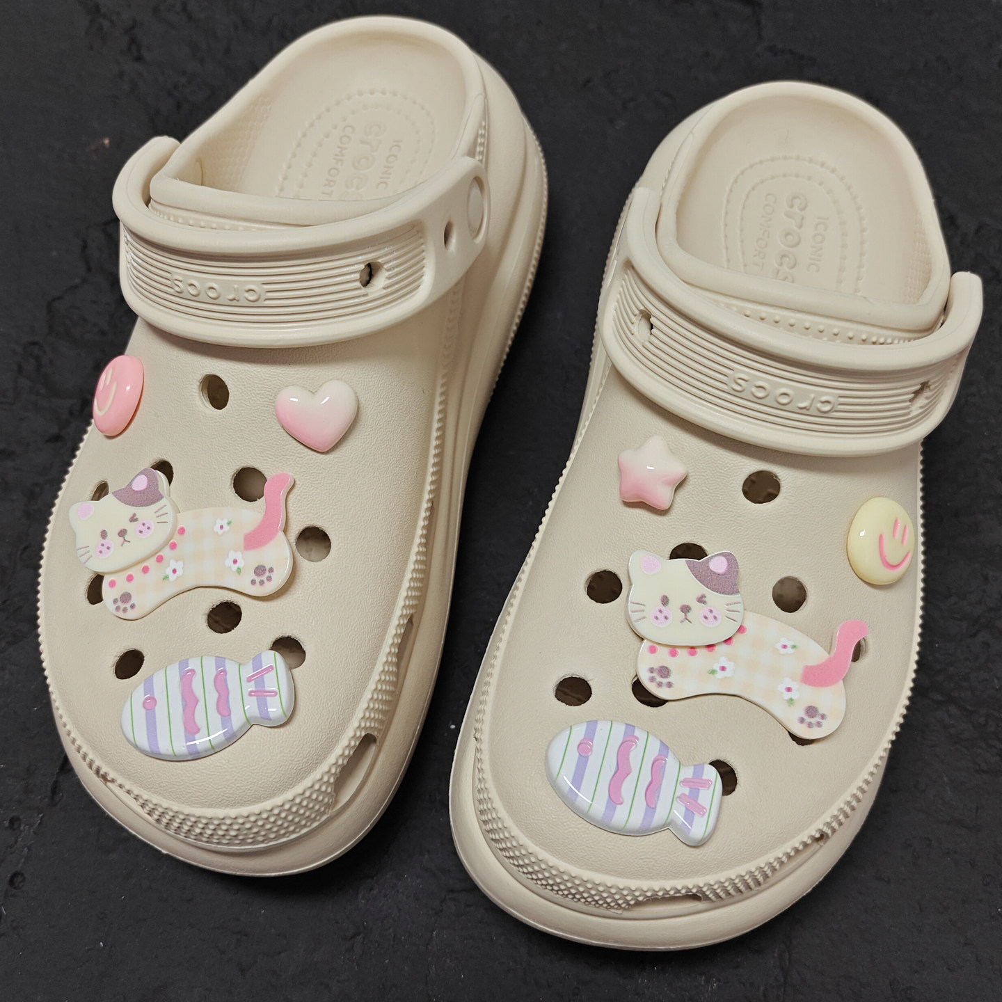 Mkop洞洞鞋配饰diy高级感鞋扣卡通猫咪鱼配件鞋花适配Crocs/Cross,服饰配件/皮带/帽子/围巾,鞋扣,淘宝优惠券,粉丝福利购,淘宝优惠卷