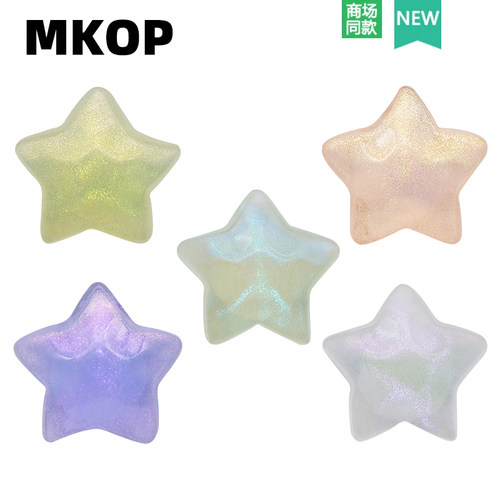 Mkop洞洞鞋配饰水晶五角星鞋花