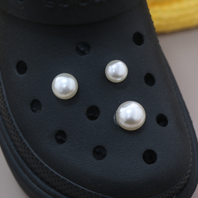 Mkop洞洞鞋配饰高级感鞋扣配件可爱珍珠圆鞋花适配Crocs/Cross