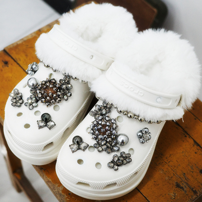 Mkop洞洞鞋毛绒内胆保暖棉适配厨师鞋卡骆驰Cross/Crocs云朵泡芙