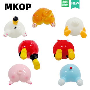 Mkop洞洞鞋配饰高级感鞋扣卡通可爱猫咪屁屁鞋花适配Cross/Crocs