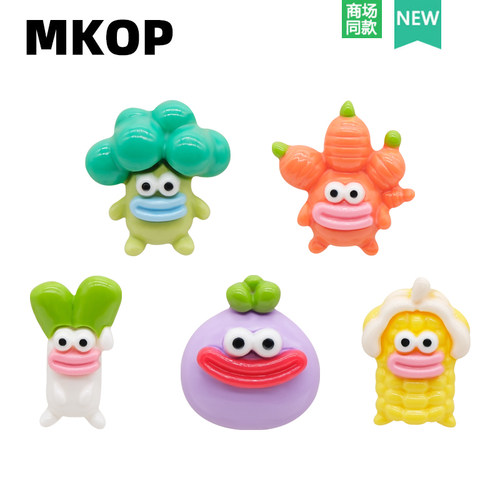 Mkop洞洞鞋配饰香肠蔬菜怪鞋花