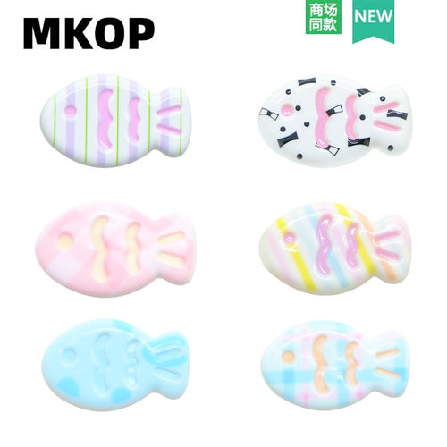 Mkop洞洞鞋配饰diy高级感鞋扣配件可爱小鱼鞋花适配Crocs/Cross