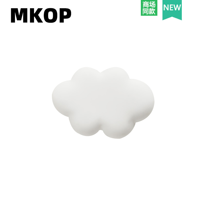 Crocs白色云朵鞋花洞洞鞋配饰