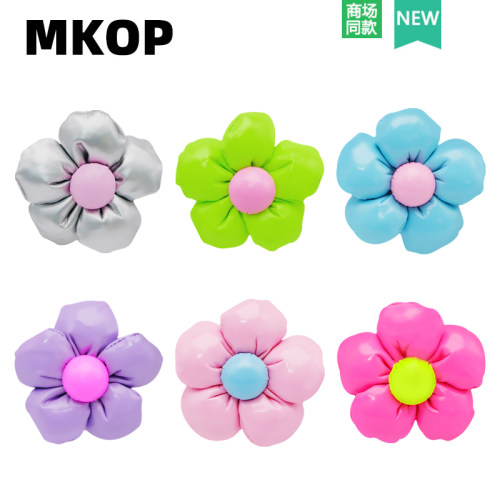 Mkop洞洞鞋配饰花朵蝴蝶结鞋花