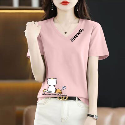 女士短袖t恤女夏季新款大码洋气