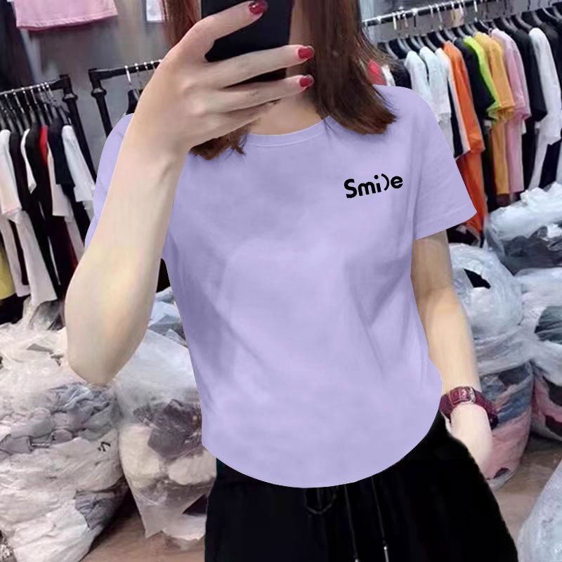 纯棉女士短袖t恤女夏装新款