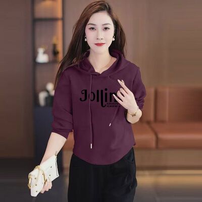 春秋新款纯棉短款卫衣女宽松显瘦百搭韩版设计感连帽小个子上衣服