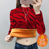 加绒加厚半高领卫衣女正肩气质大码 新款 秋冬宽松短款 减龄上衣ins