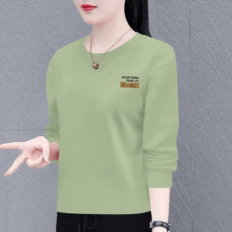 春秋爆款纯棉女士套头卫衣时尚洋气新款百搭宽松显瘦慵懒风上衣服