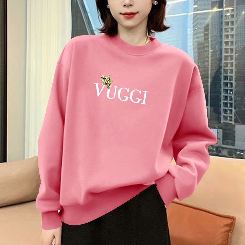 纯棉薄款圆领韩版小个子卫衣女