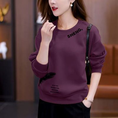 春秋纯棉女士高腰短款卫衣时尚韩版百搭宽松显瘦减龄小个子上衣潮