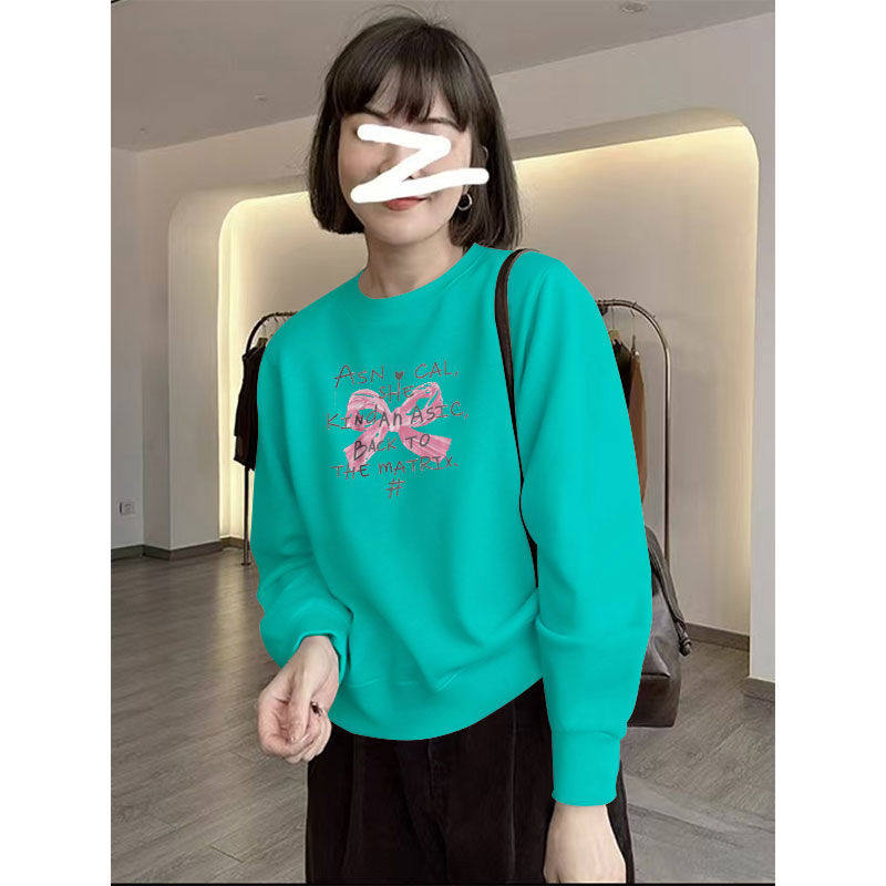 韩版纯棉短小个子卫衣女