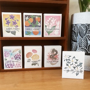 【7味新品】日本香彩堂 HANGA四季版画线香 花香 净化空气